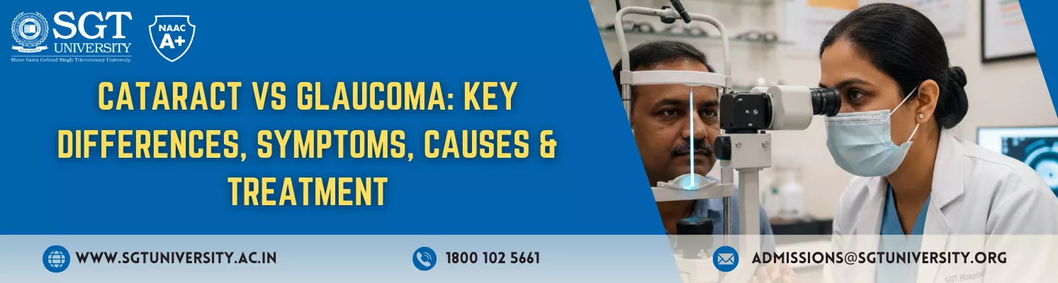 Cataract (Safed Motia) vs Glaucoma (Kala Motia): Key Differences, Symptoms, Causes & Treatment | SGT University