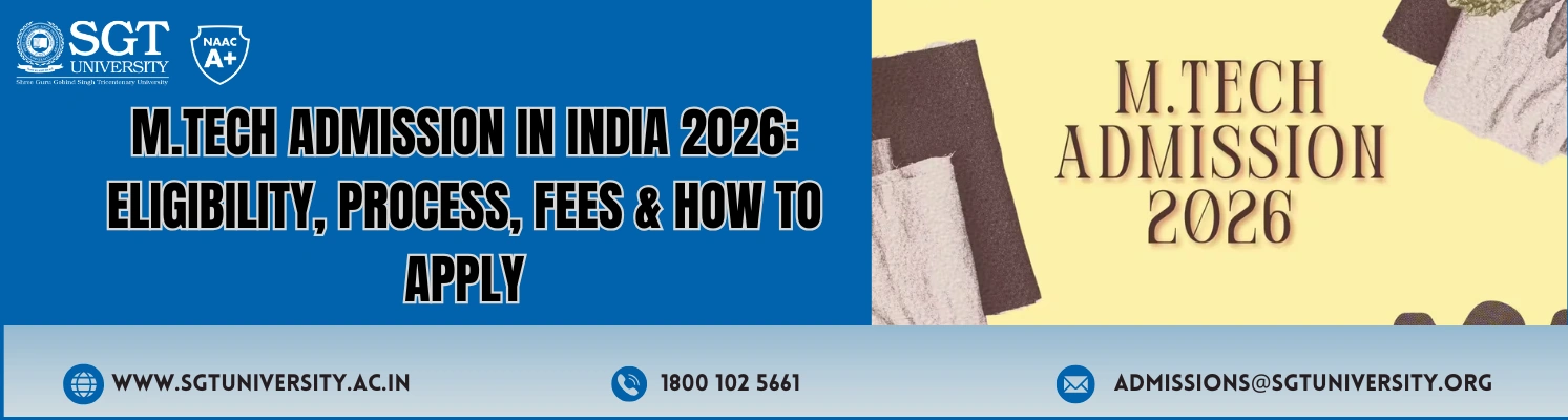 M.Tech admission in India 2026