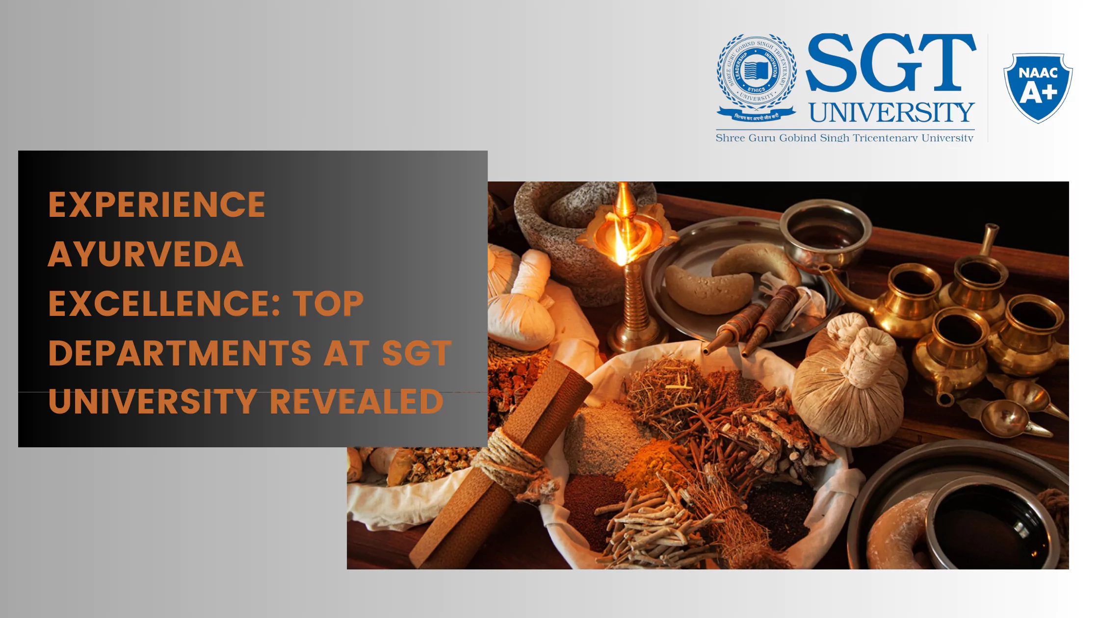 Experience Ayurveda Excellence: Top Departments at SGT University Revealed