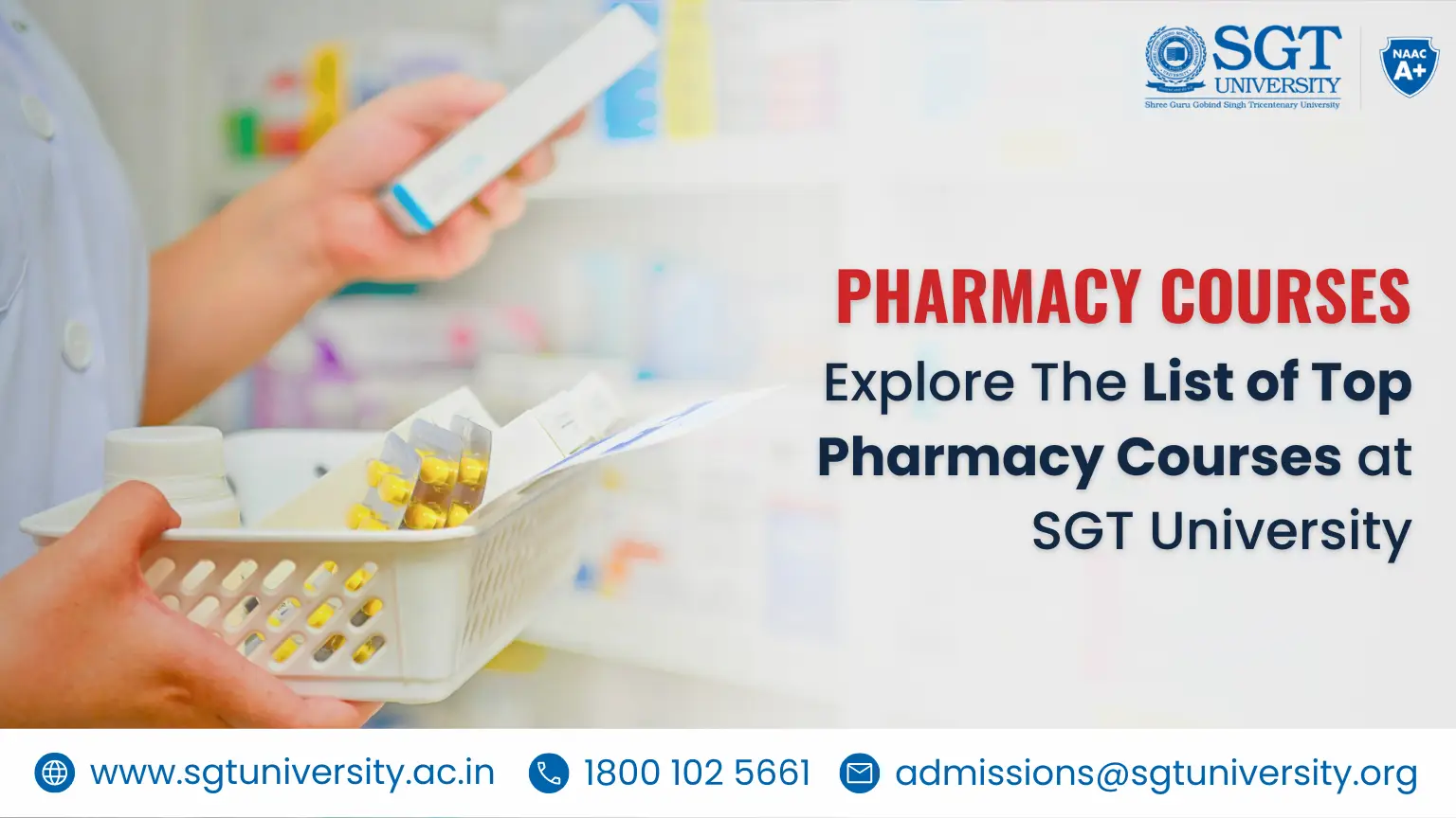 Explore The List of Top Pharmacy Courses in Gurgaon, Haryana & Delhi NCR