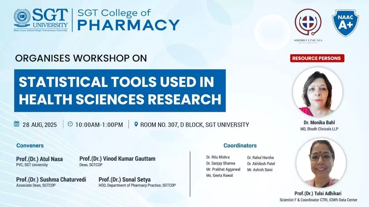 Workshop on “Statistical Tools Used in Health Sciences Research”