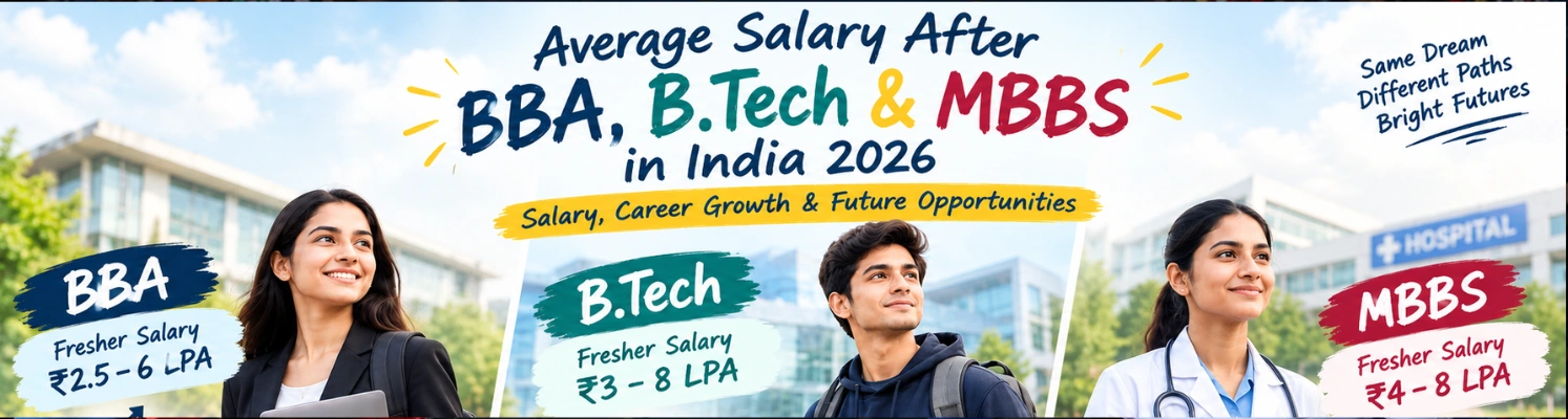 Average Salary After BBA, B.Tech & MBBS: Complete 2026 Career Guide