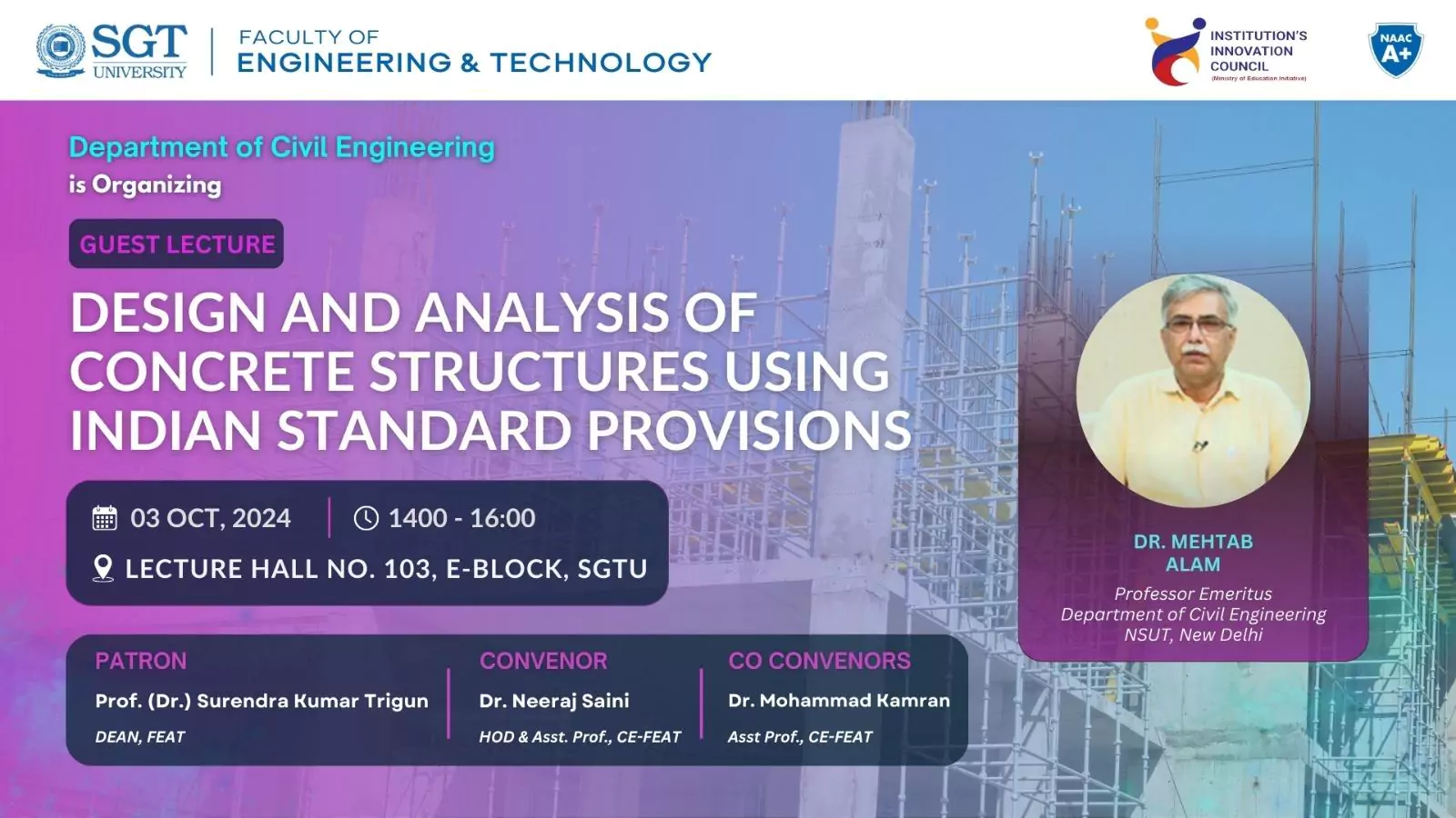 Design and Analysis of Concrete Structures using Indian Standard Provisions 1