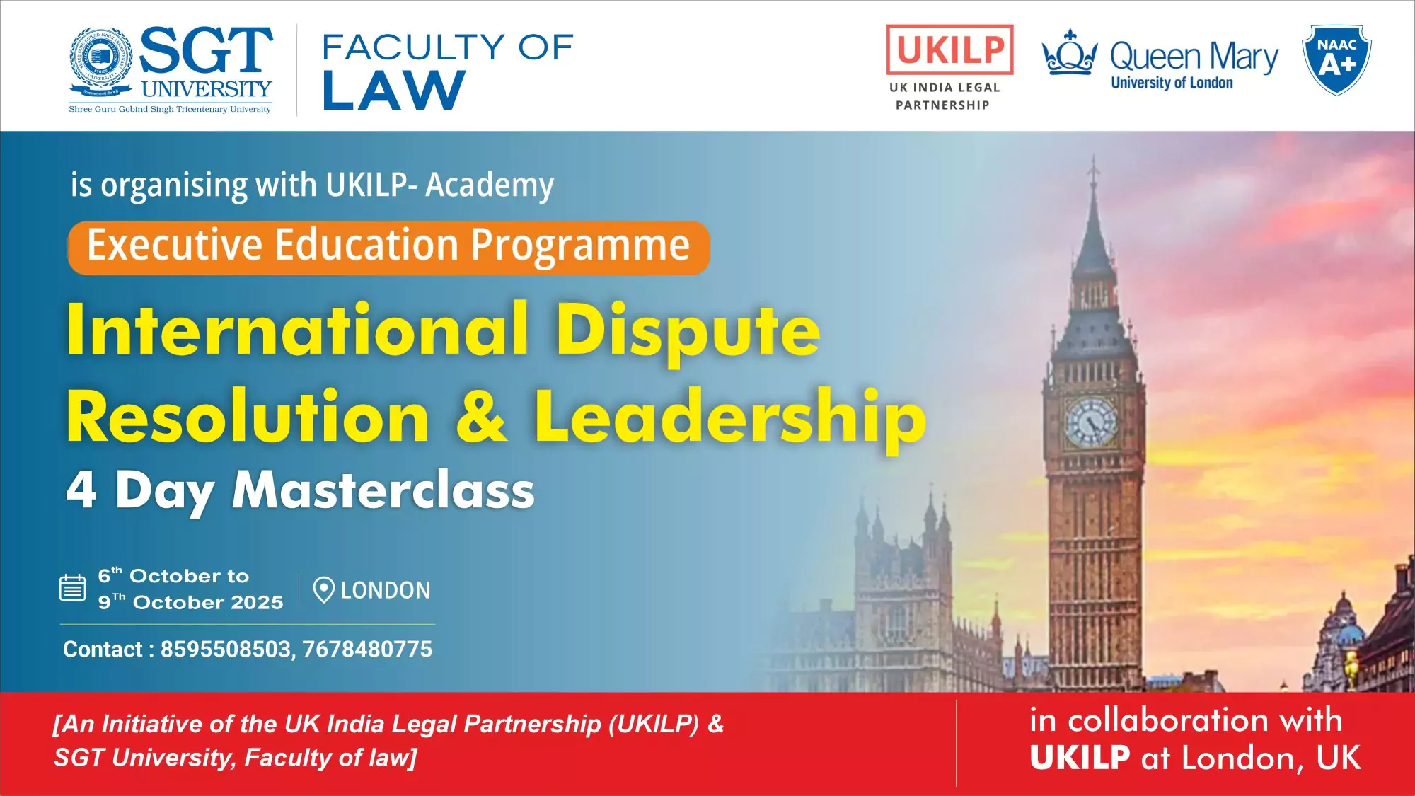 Executive International Dispute Resolution & Leadership Masterclass 1