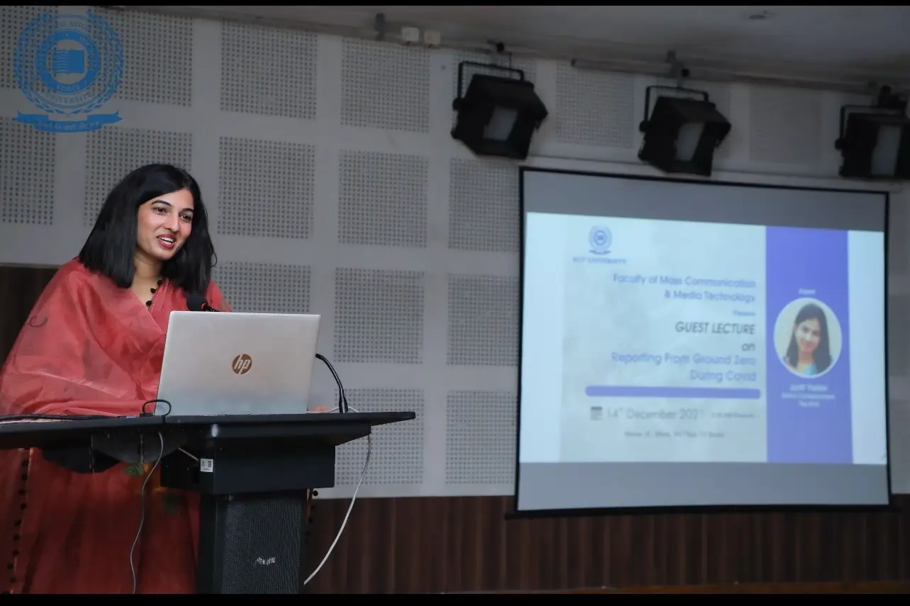 Award winning journalist Jyoti Yadav shares her adventurous reporting during Covid with Media students 1