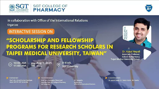 Scholarship and Fellowship Programs for Research Scholars in Taipei Medical University, Taiwan 1