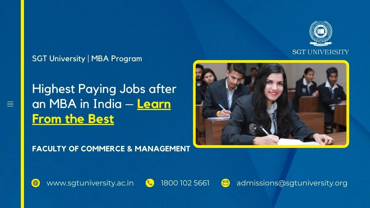 Highest Paying Jobs After MBA in India: Top Career Opportunities 2024