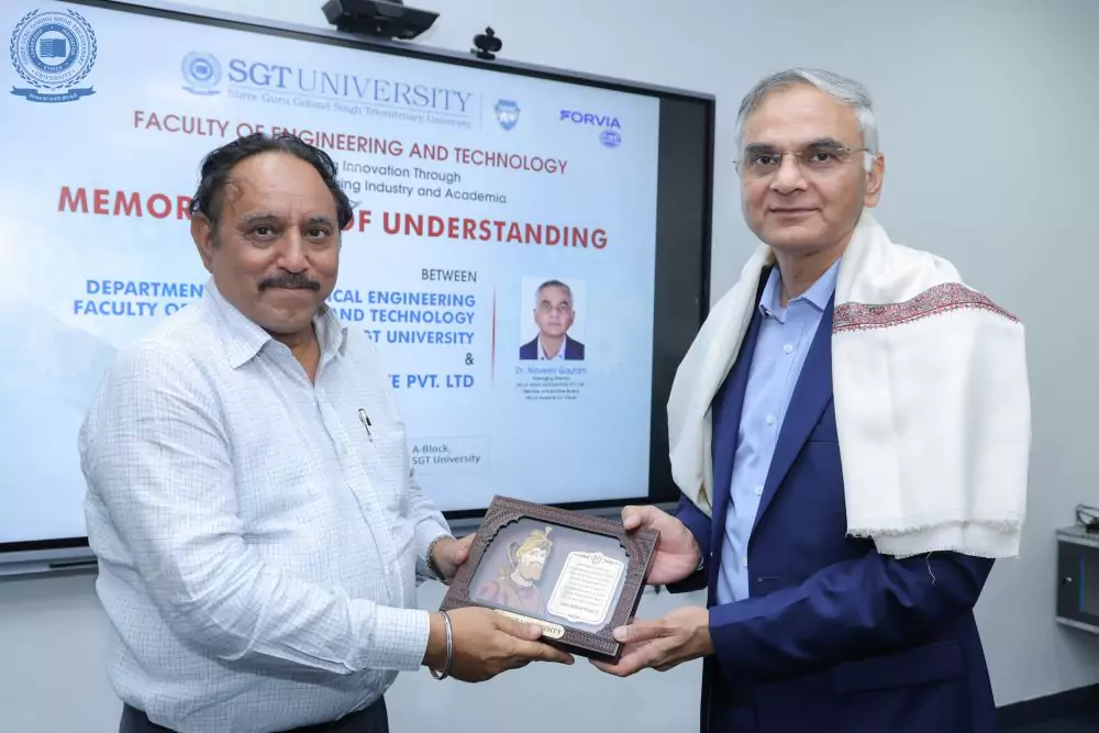SGT University and Forvia Hella Forge Innovative Partnership in Automotive Engineering 1