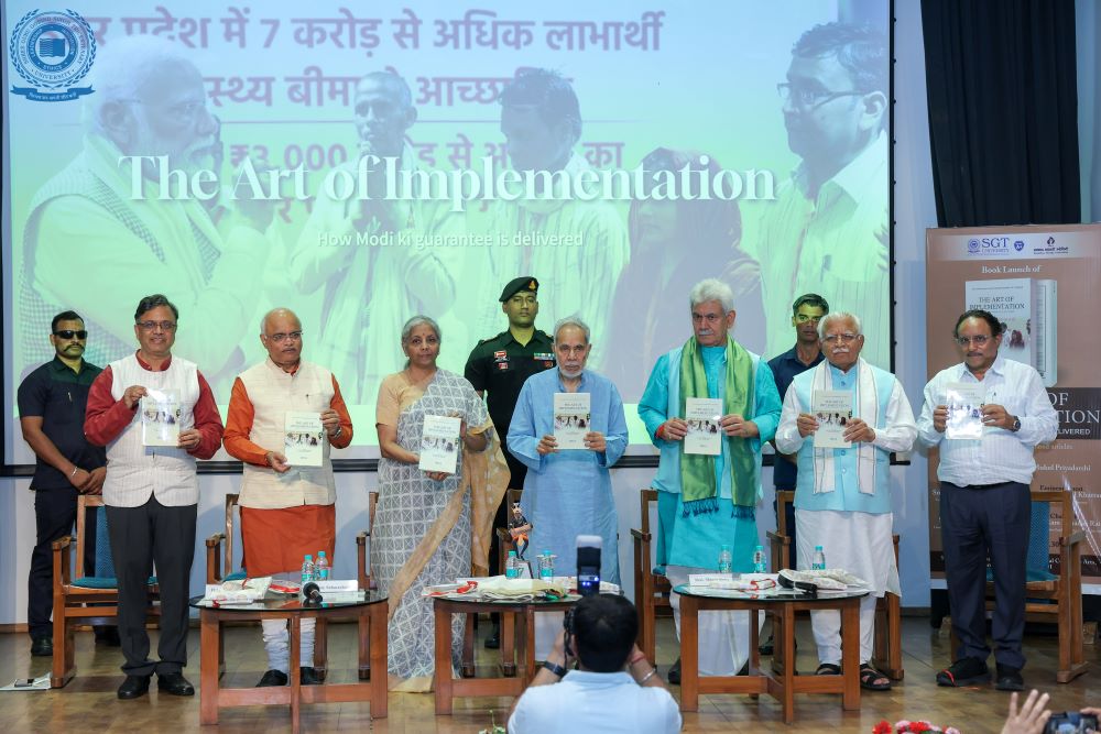 SGT University Hosts Prestigious Book Launch: The Art of Implementation - How Modi Ki Guarantee is Delivered 1