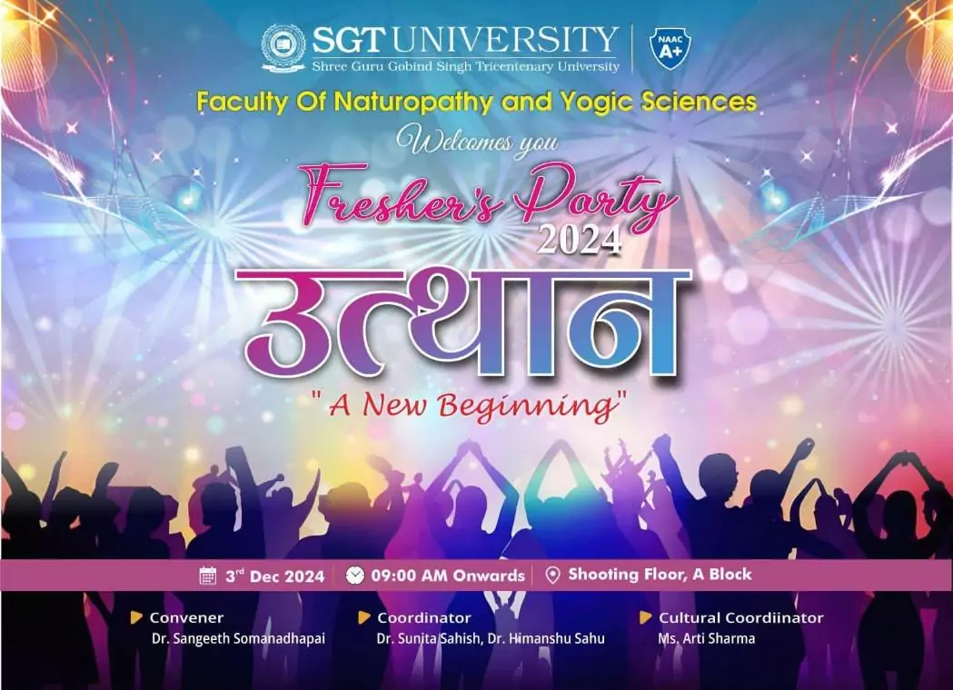 Fresher Party for 2024-25 Batch of FNYS, SGT University: A Warm Welcome for New Students 1