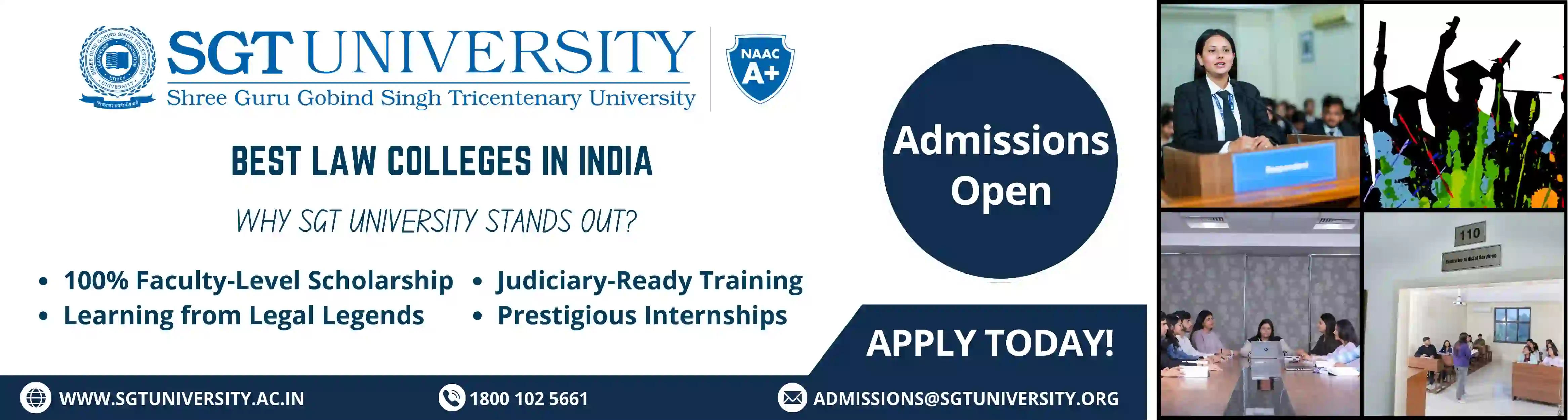 Best Law Colleges in India: Why SGT University Stands Out?