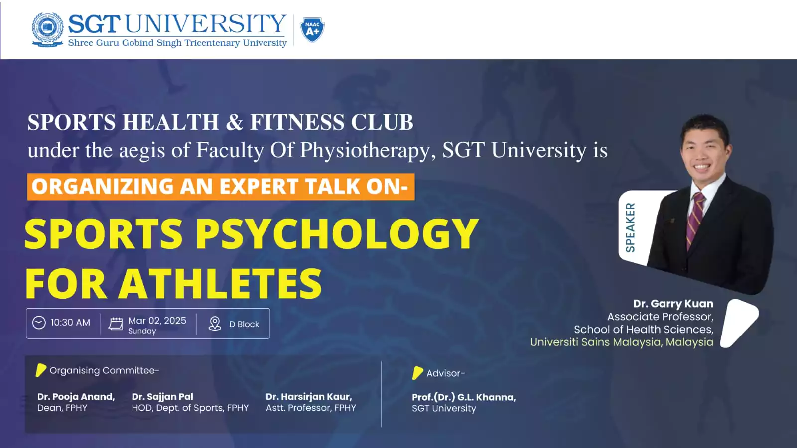 Expert Talk on Sports Psychology Organized at SGT University 1